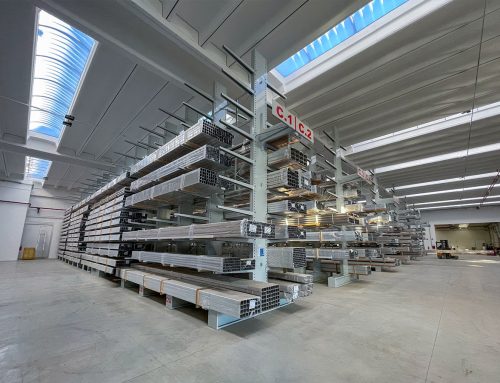 Impianto cantilever pesante con colorazione speciale